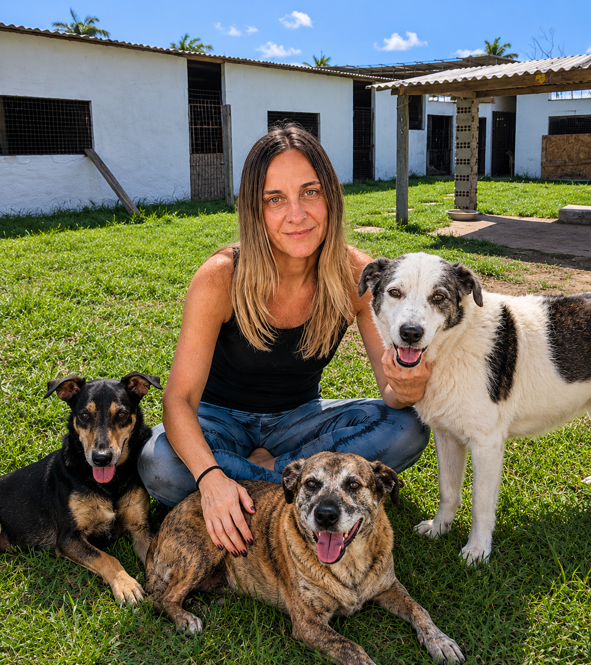 Cães e gatos felizes no Paraíso dos Pets